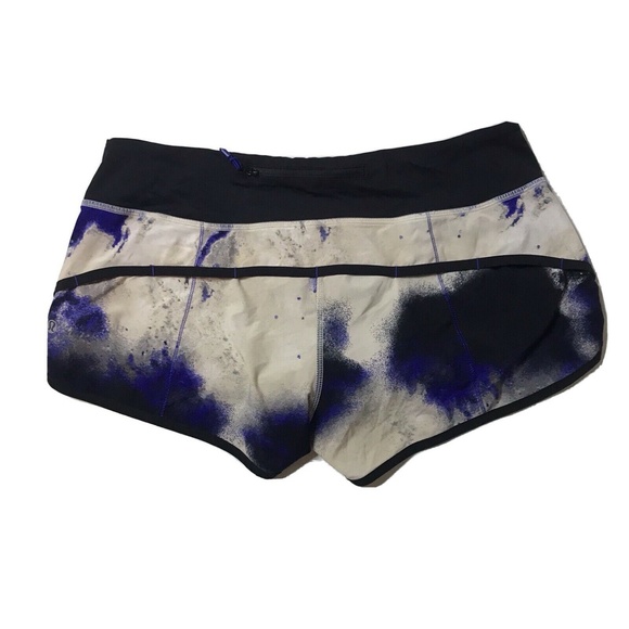 Lululemon Run Speed Shorts Space Tye Dye Women's 8 - Picture 4 of 7